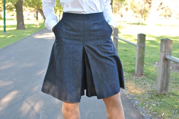 Jeans pant skirt for women - InconnuLAB clothes