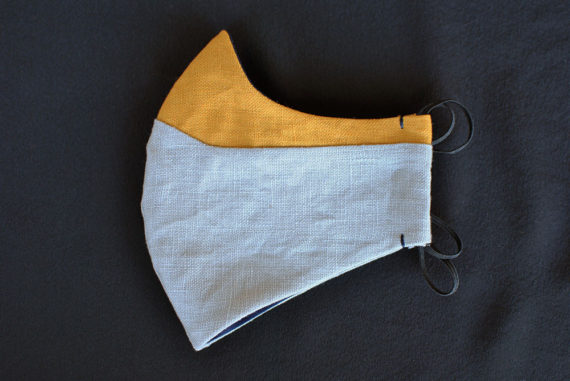Face mask for women- Grey/Yellow - InconnuLAB