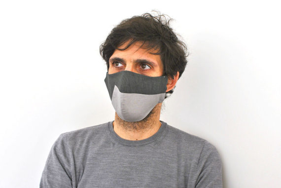 Face mask for men - Grey/Dark Green - InconnuLAB