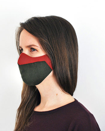 Face mask for women - Green/Brick - InconnuLAB